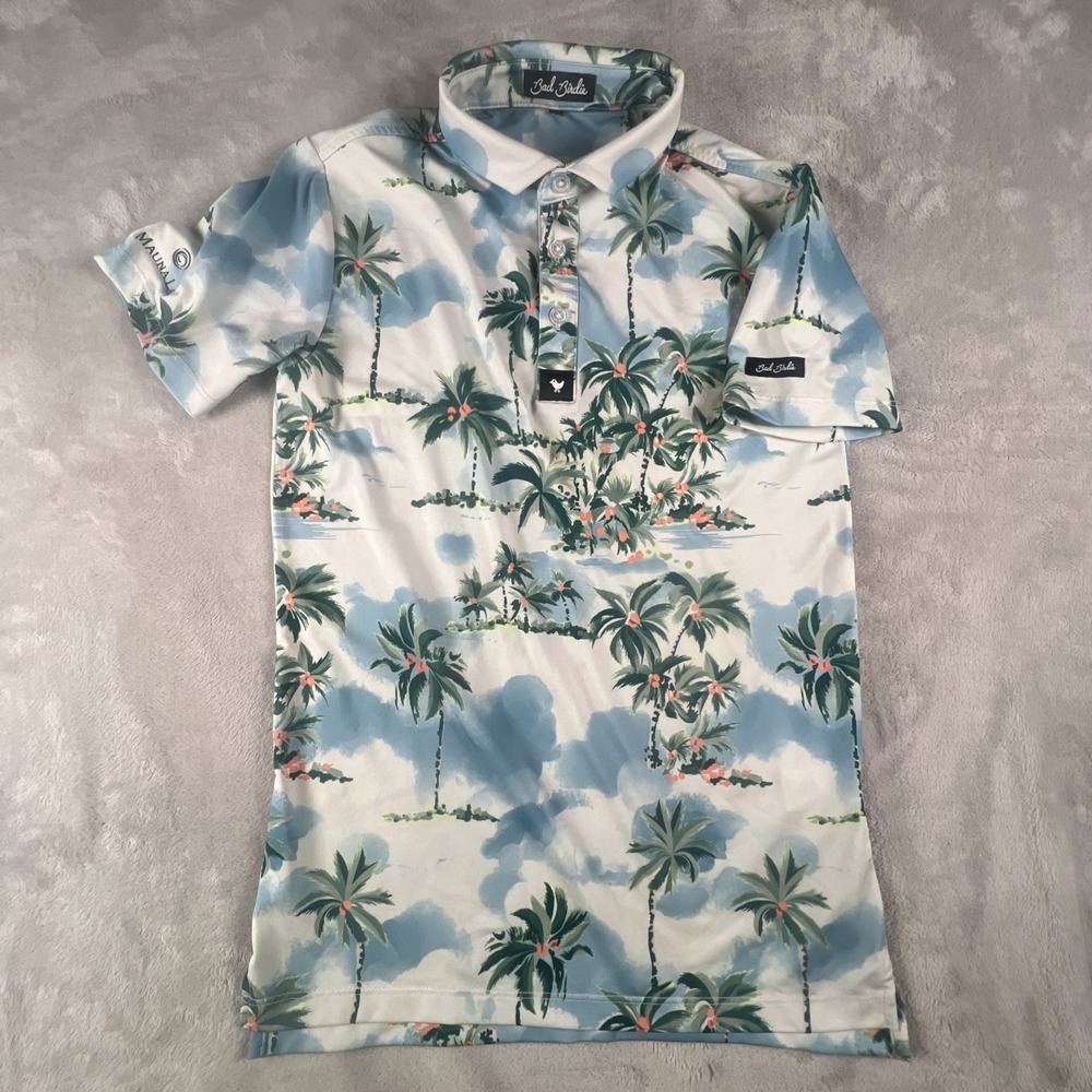 Bad Birdie Youth XS X-Small Kids Boys Polo Golf Shirt Stretch Performance